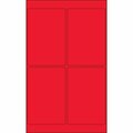 Bsc Preferred 4 x 6'' Fluorescent Red Rectangle Laser Labels, 400PK S-6229G